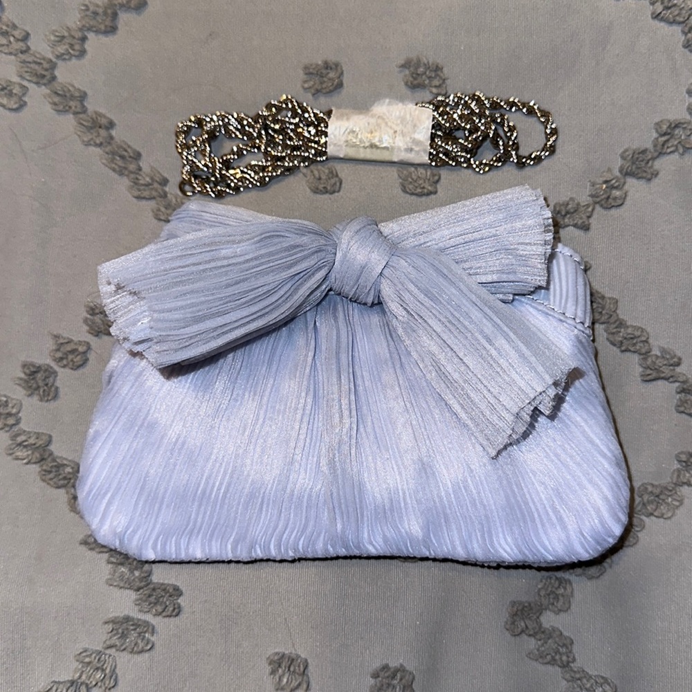 NWOT Loeffler Randall Rochelle clutch blue
